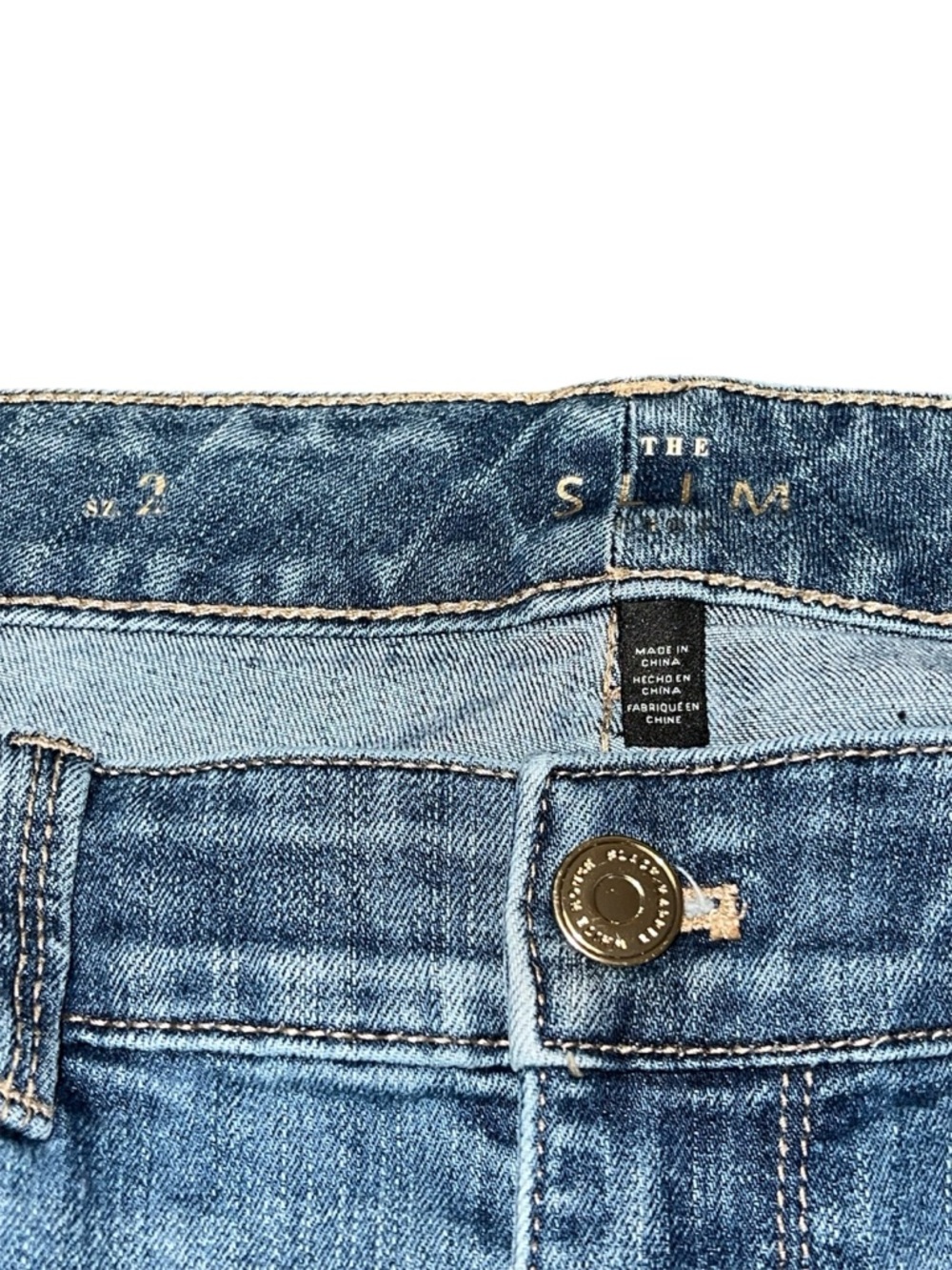 WHBM Women's Cuffed Embroidered Slim Crop Jeans Size 2 - Picture 7 of 9